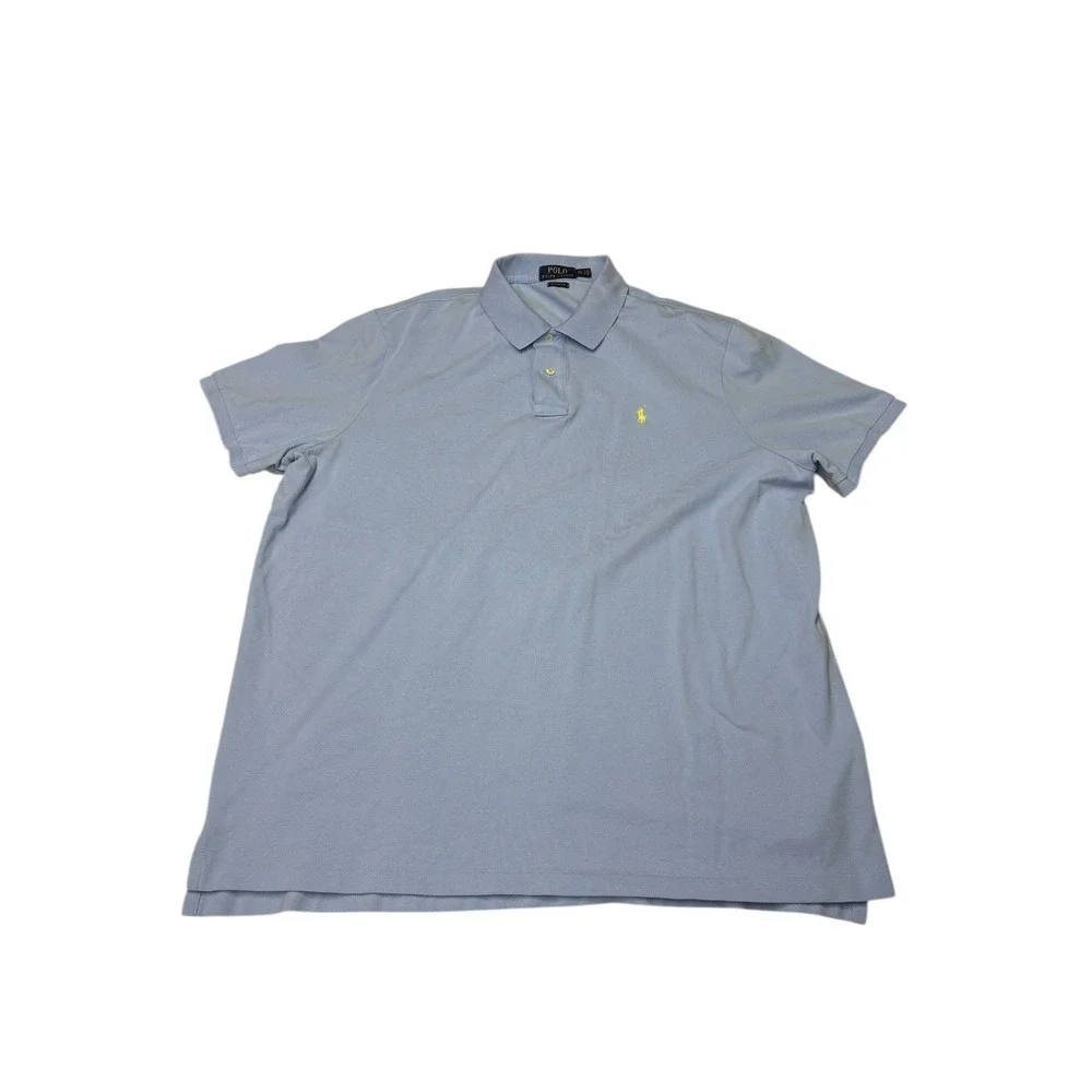 Ralph Lauren Polo Shirt‎ Mens XXL Classic Fit Light Blue Short Sleeve